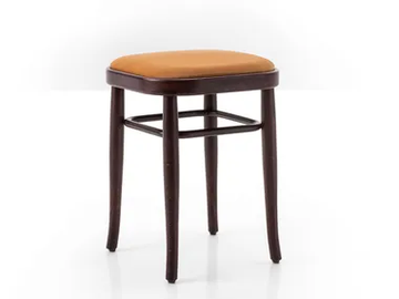 VIENNA 144 - Low upholstered beech stool by Wiener GTV Design - view 2